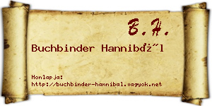Buchbinder Hannibál névjegykártya